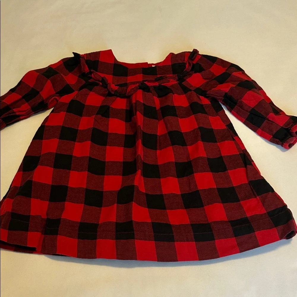 GAP Red and Black Checkered Dress